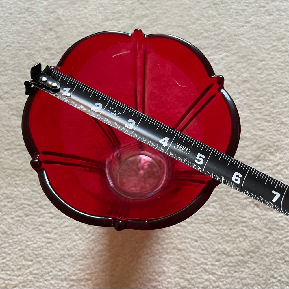 Glass Vase 10” Tall With 5” Opening For a Beautiful Bouquet of Flowers Red - Picture 5 of 12